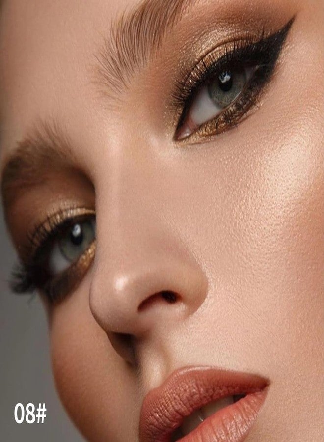 Hxssll Shimmer Eyeshadow Stick –Mocha Taupe Dual-Ended Creamy Pearl Eye Shadow Pencil with Built-In Smudger, Waterproof Long-Lasting High Pigment Eye Makeup for Smooth Glide 08# - Image 5